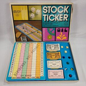 Stock Ticker Vintage Financial Trading Board Game by Copp Clark